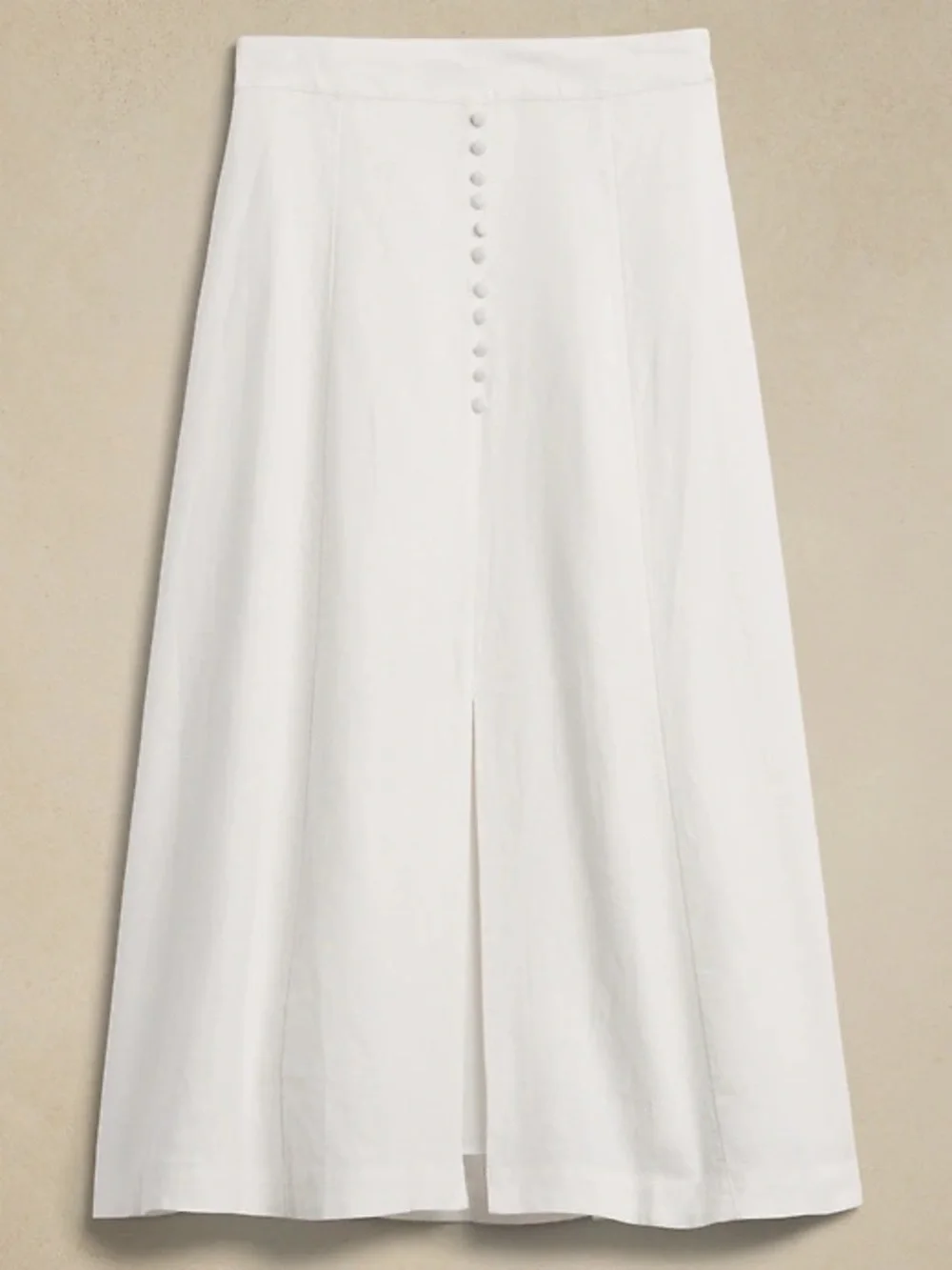Banana Republic A-line Linen-Blend Midi Skirt - Picture 4 of 4